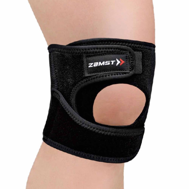 Zamst JK1 Sports Knee Brace With Pressure Pad Relieving Pain On the Tendon For Osgood Schlatter Diseasefor Volleyball Basketball Running Tennis PickleballBlack Small